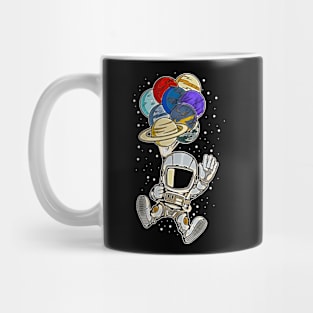 Astronaut Baloon Planets • Funny And Cool Sci-Fi Cartoon Drawing Design Great For Any Occasion And For Everyone Mug